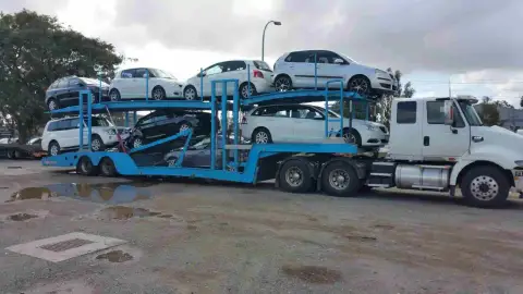 7-Car Carrier — 8 Cars Loaded