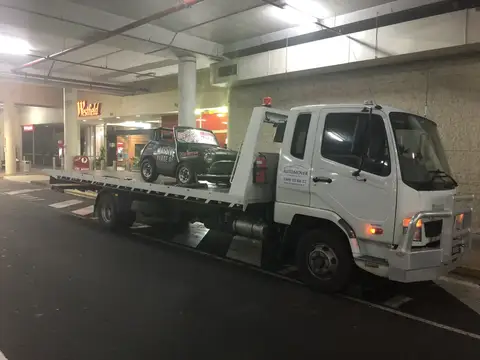 Auto Mover Classic Car Transport on Flatbed Truck