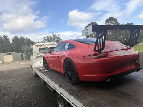 Auto Mover Red Porsche Sports Car Interstate Transport