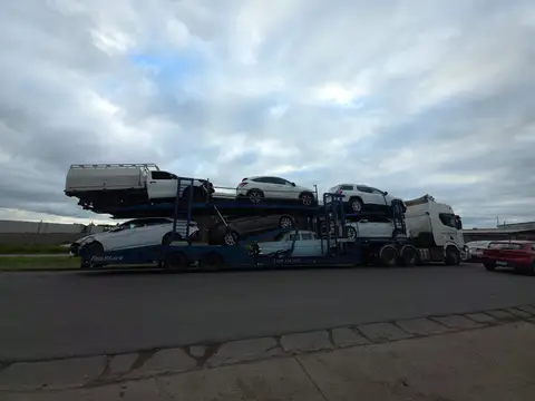 Multi-Level Car Carrier Loaded With Mixed Vehicles