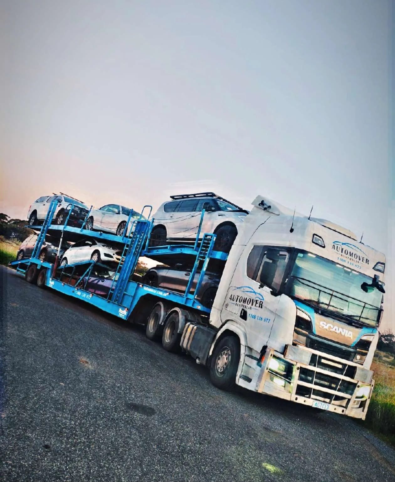 Scania Car Carrier Loaded With Vehicles