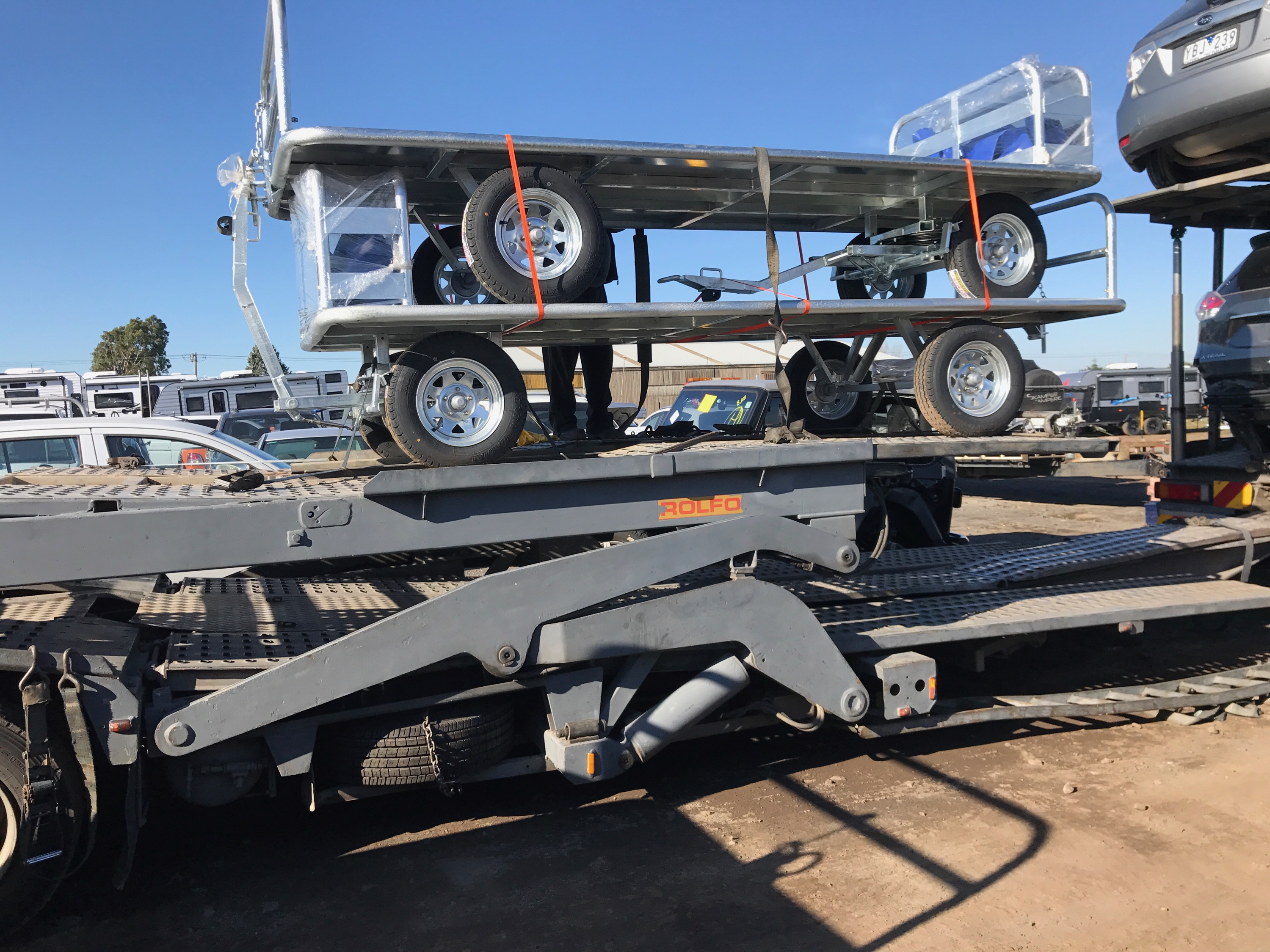 Auto Mover Boat Transport Double-Deck Carrier Ready