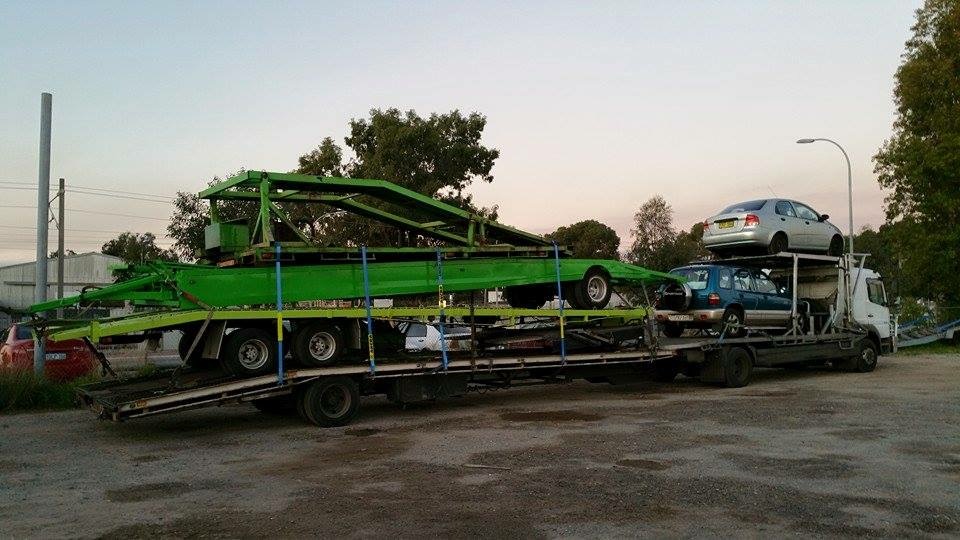 Auto Mover Car Carrier Transporting Multiple Vehicles Interstate