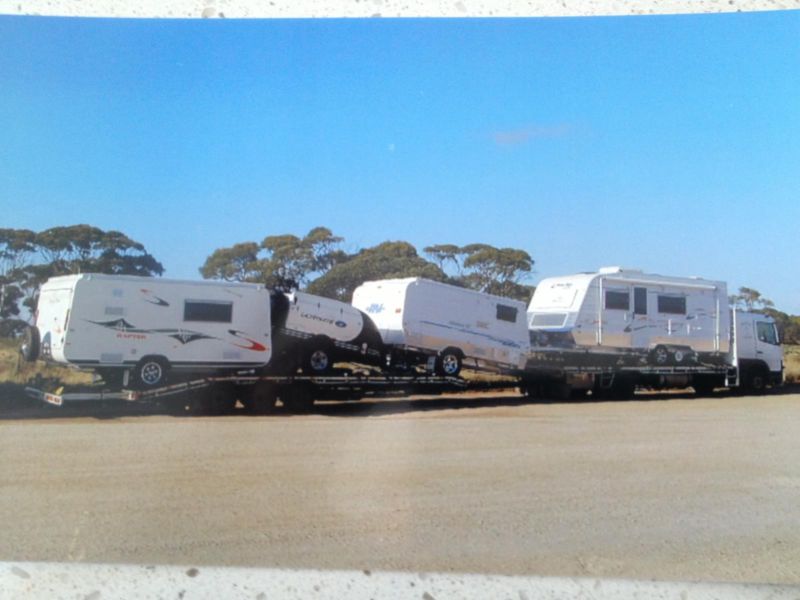 Auto Mover Caravan Transport - Multiple Caravans on Carrier