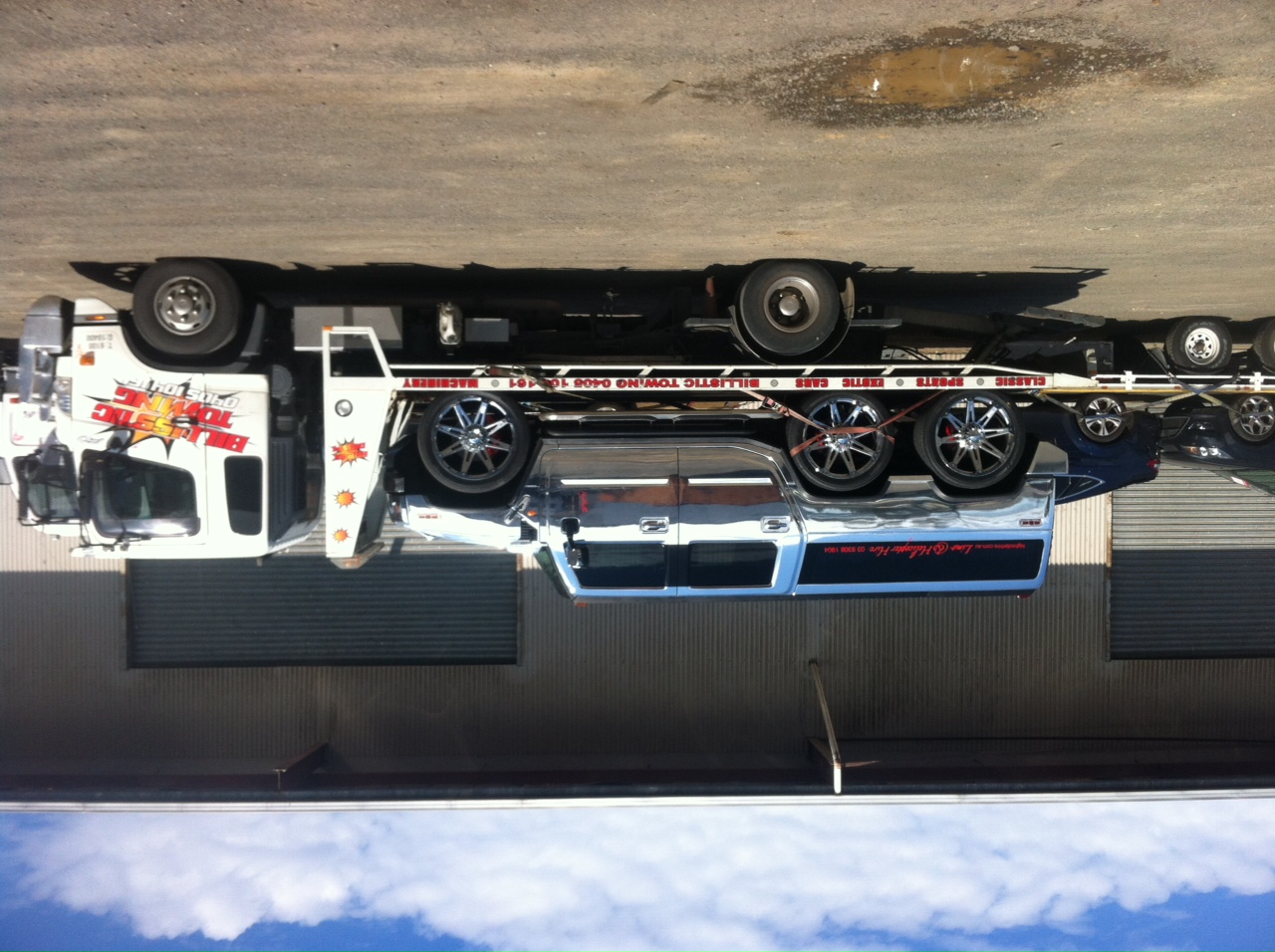 Auto Mover Hummer Limousine on Interstate Car Carrier