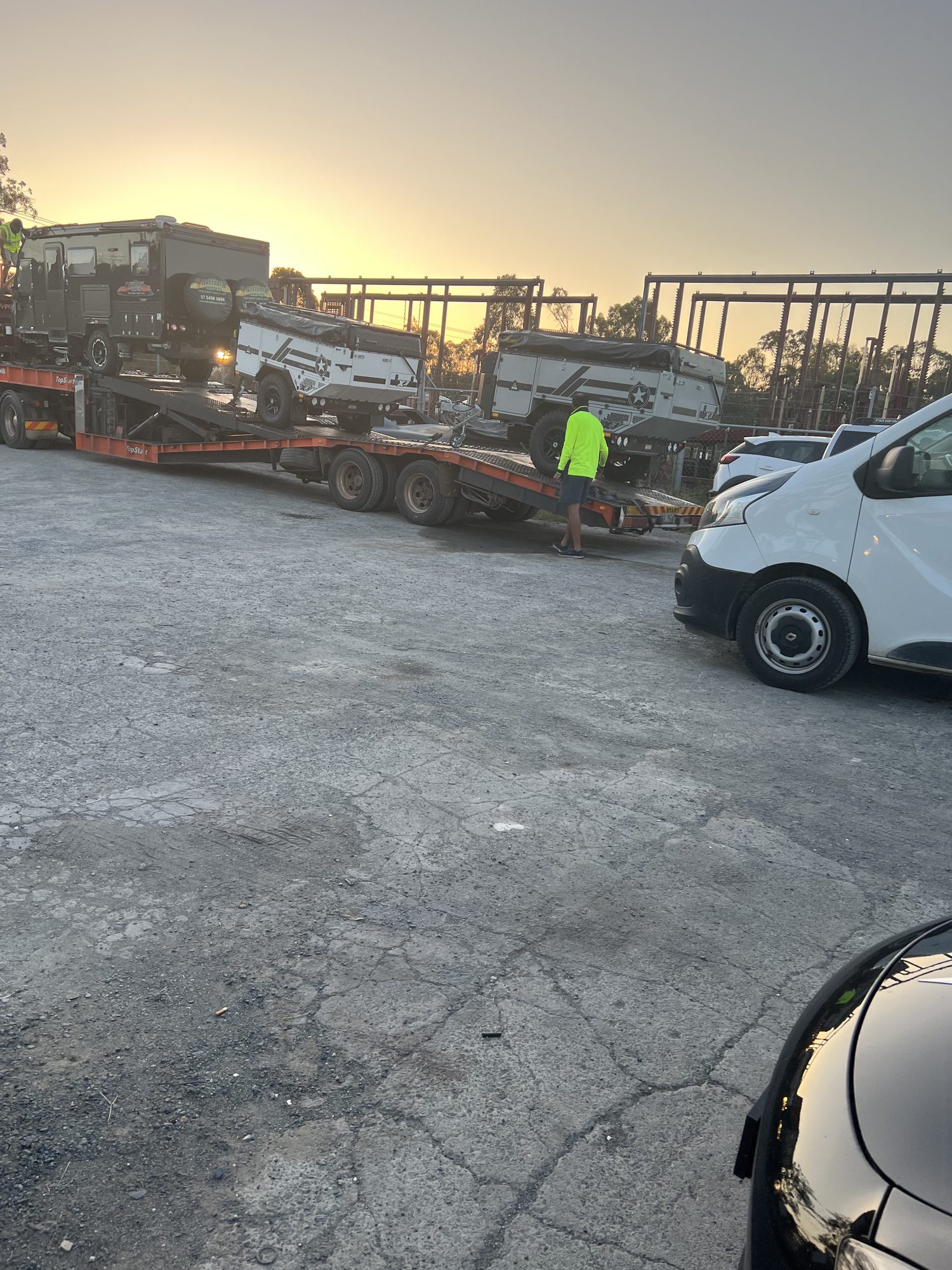 Auto Mover Loading Multiple Vehicles on Carrier Truck