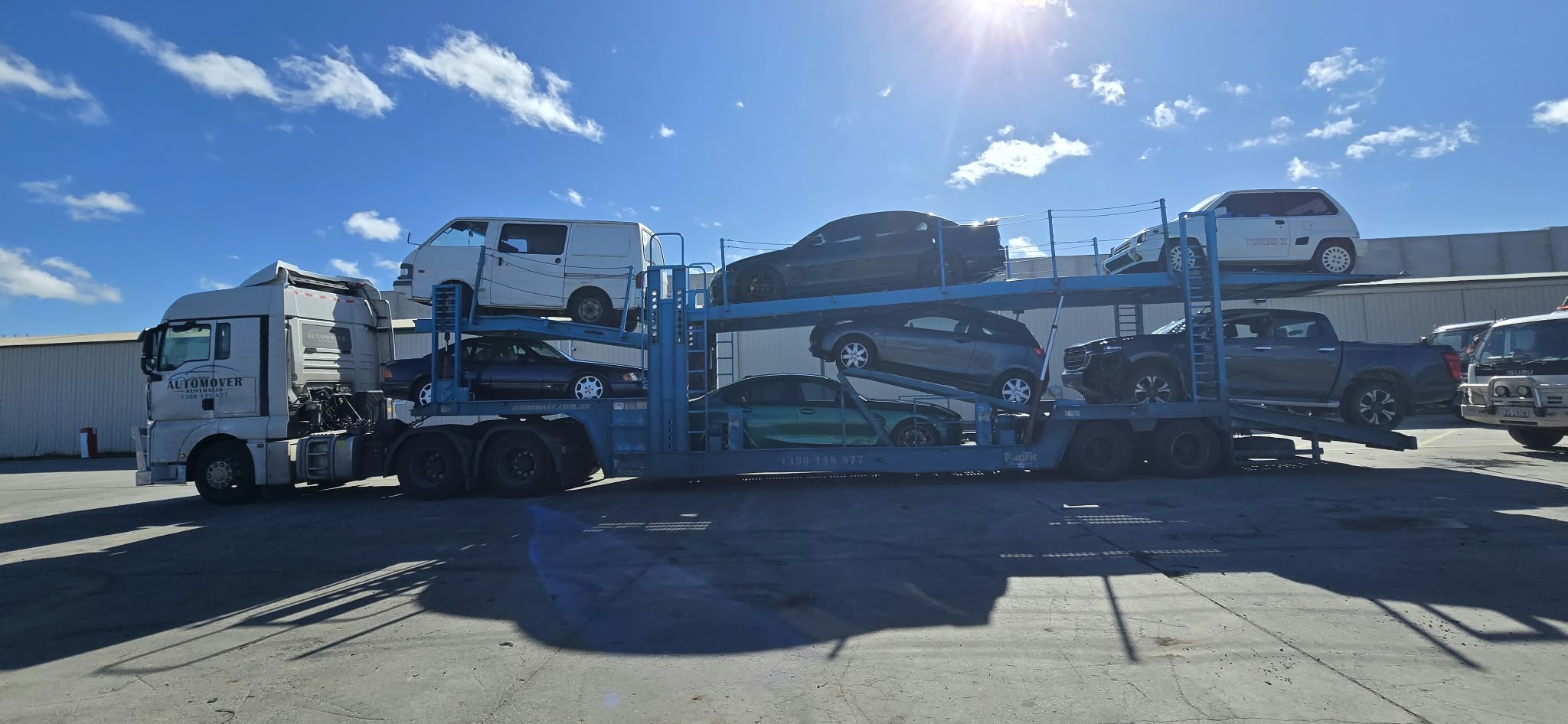 Auto Mover car transport – Multi-Car Carrier Truck Loaded for Interstate Transport
