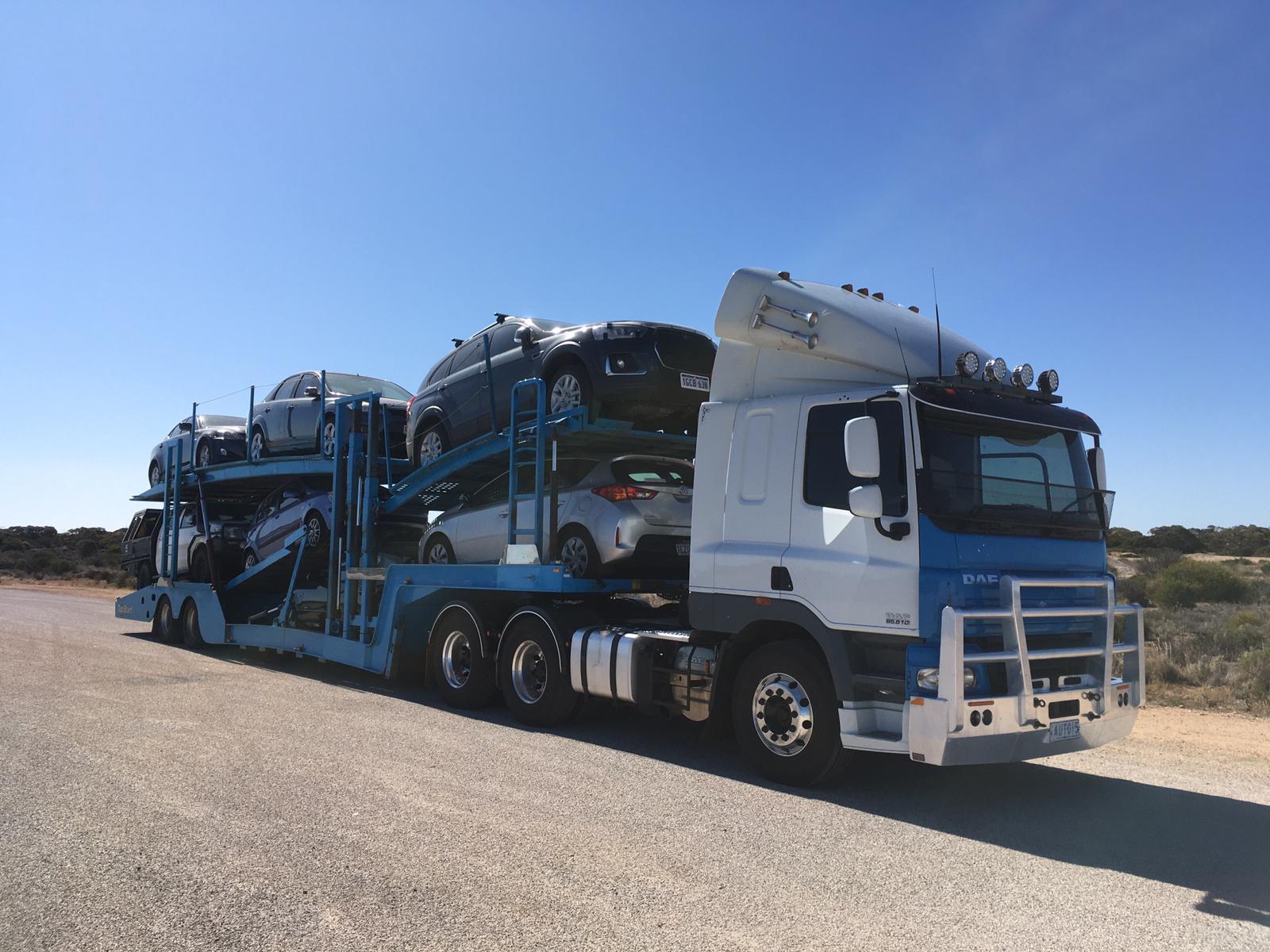 Auto Mover Multi-Vehicle Car Carrier in Transit