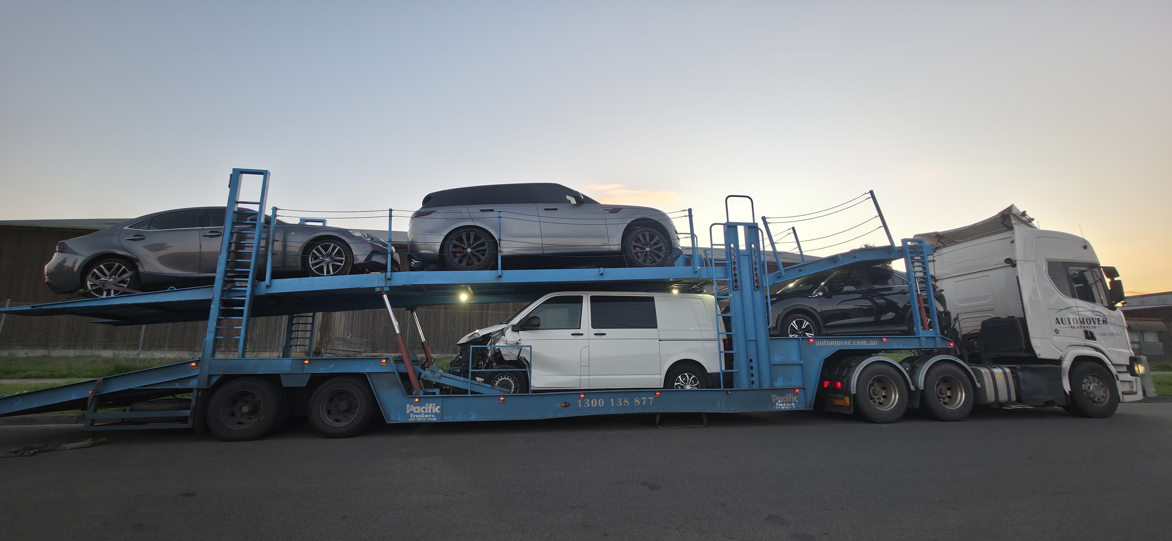 Auto Mover Multi-Vehicle Transport Fleet in Operation