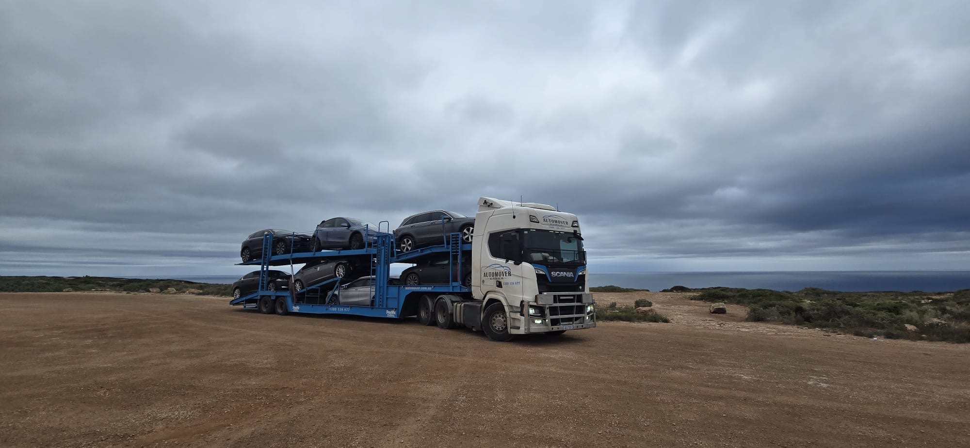 Scania Car Carrier Truck Loaded with Vehicles